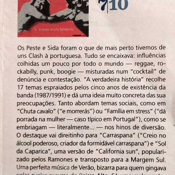 Peste & Sida na imprensa