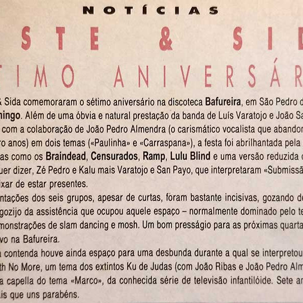 Peste & Sida na imprensa - Blitz