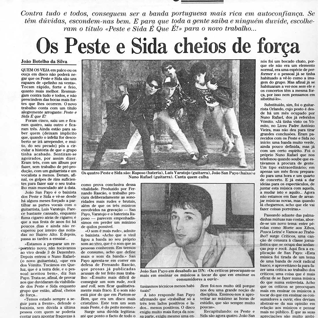 Peste & Sida na imprensa - Diário de Notícias