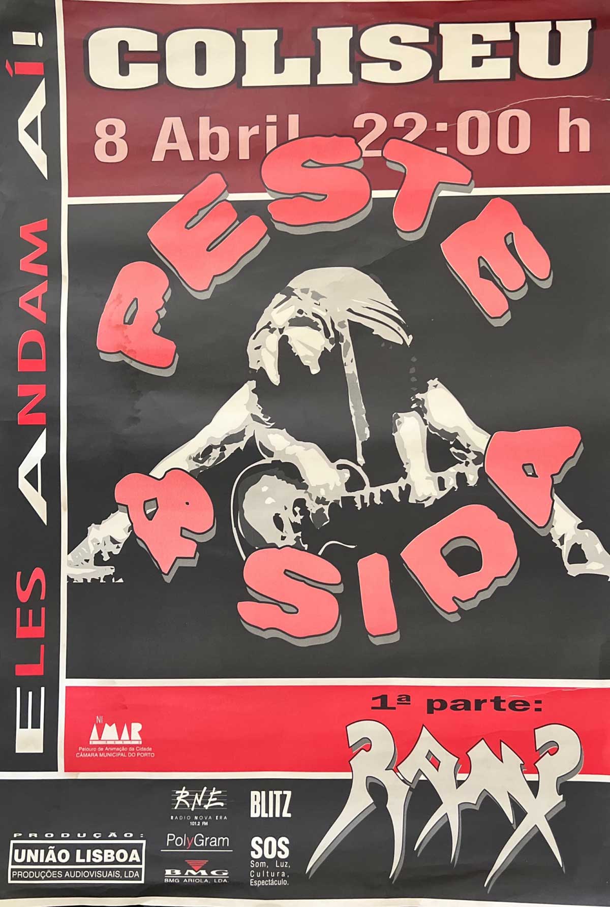 Peste & Sida, cartaz concerto Coliseu de Lisboa, 1992