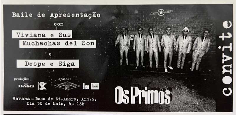 Convite para festa de apresentação álbum Os Primos